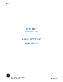 Sample Multiple-Choice Mini-Test